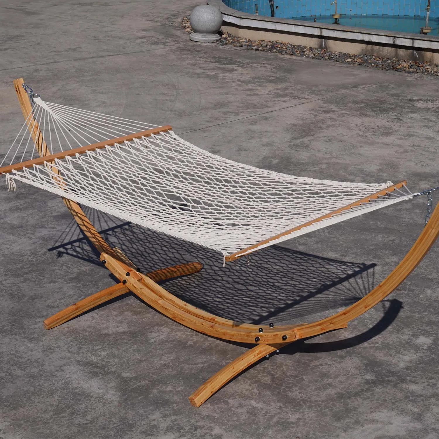 10 FT Hardwood Arc Hammock Stand