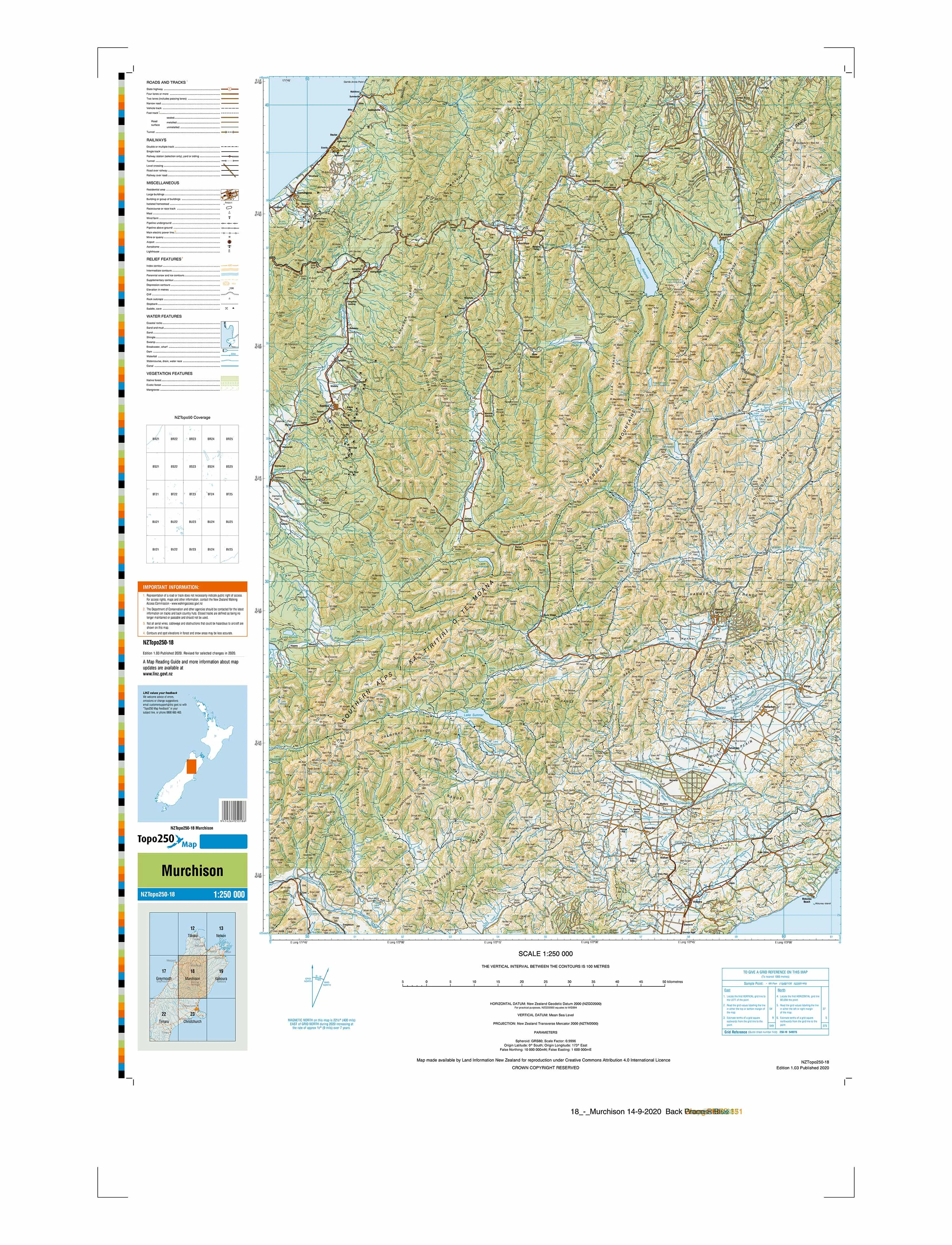 18 - Murchison Topo250 map