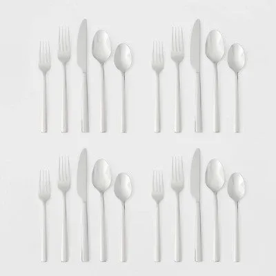 20pc Valona 18/10 Stainless Steel Flatware Set - Threshold Signature