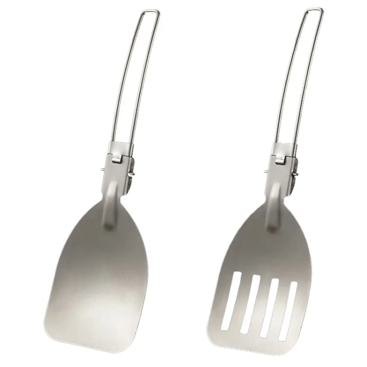 304 Stainless Steel Folding Frying Spatula Outdoor Camping Portable Tableware(Rice Shovel)