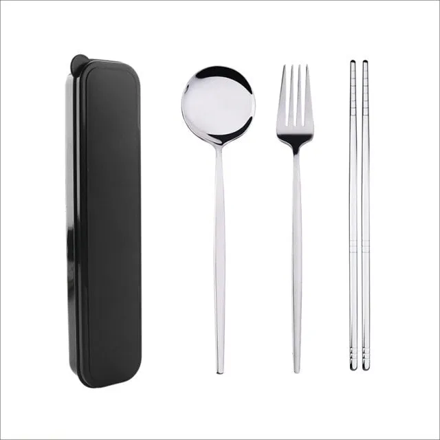 4pcs Dinner Tableware Set New Cutlery Knife Fork Spoon Set With Box