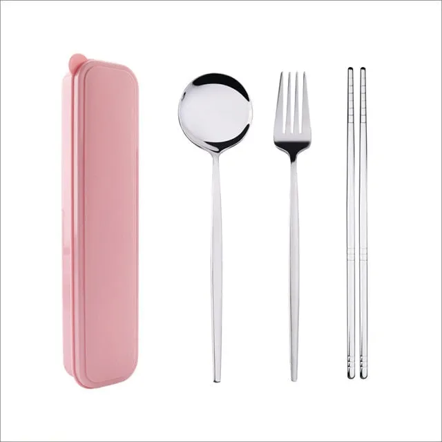 4pcs Dinner Tableware Set New Cutlery Knife Fork Spoon Set With Box