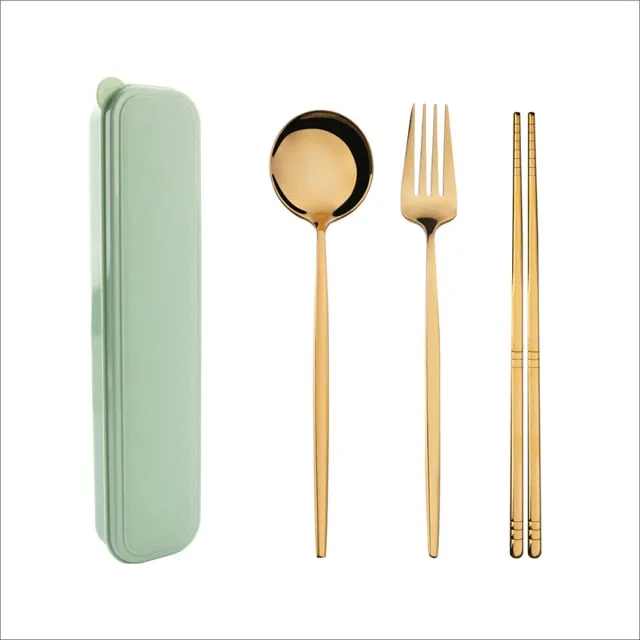 4pcs Dinner Tableware Set New Cutlery Knife Fork Spoon Set With Box