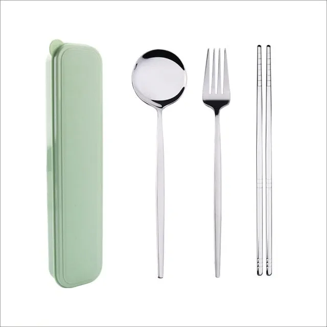 4pcs Dinner Tableware Set New Cutlery Knife Fork Spoon Set With Box