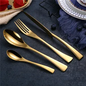 4Pcs Dinnerware Set Stainless Steel Cutlery Set Kitchen Silverware Set