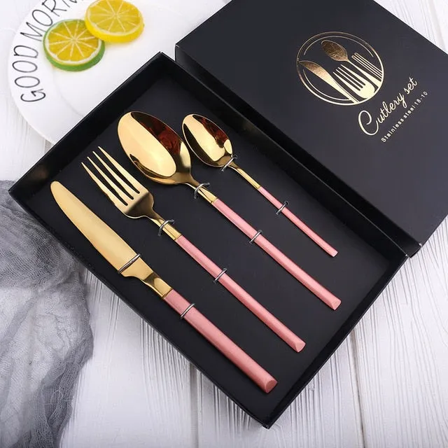 4pcs Nordic Tableware Cutlery Set