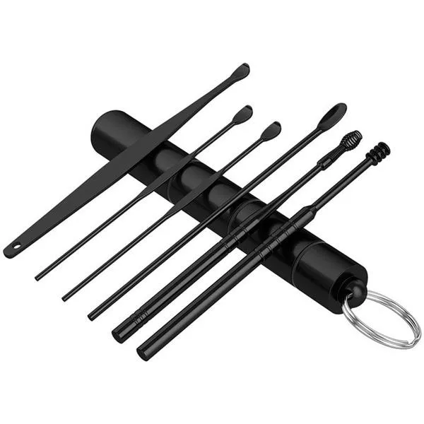 6-Piece: Portable Stainless Steel Ear Pick Set