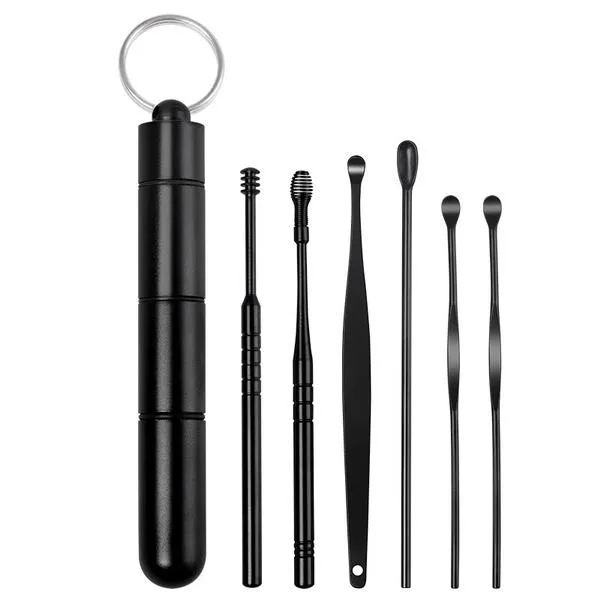 6-Piece: Portable Stainless Steel Ear Pick Set