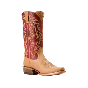 Ariat Men's Futurity Champ Cowboy Flaxen Tan True Red Boots