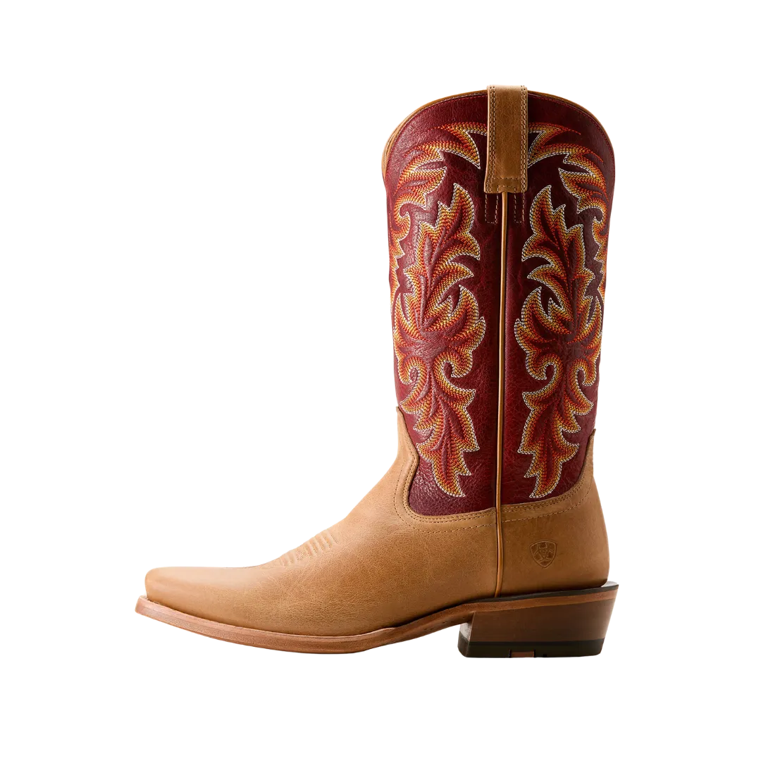 Ariat Men's Futurity Champ Cowboy Flaxen Tan True Red Boots