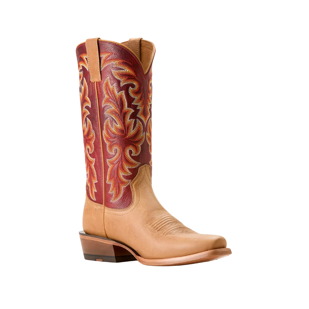 Ariat Men's Futurity Champ Cowboy Flaxen Tan True Red Boots