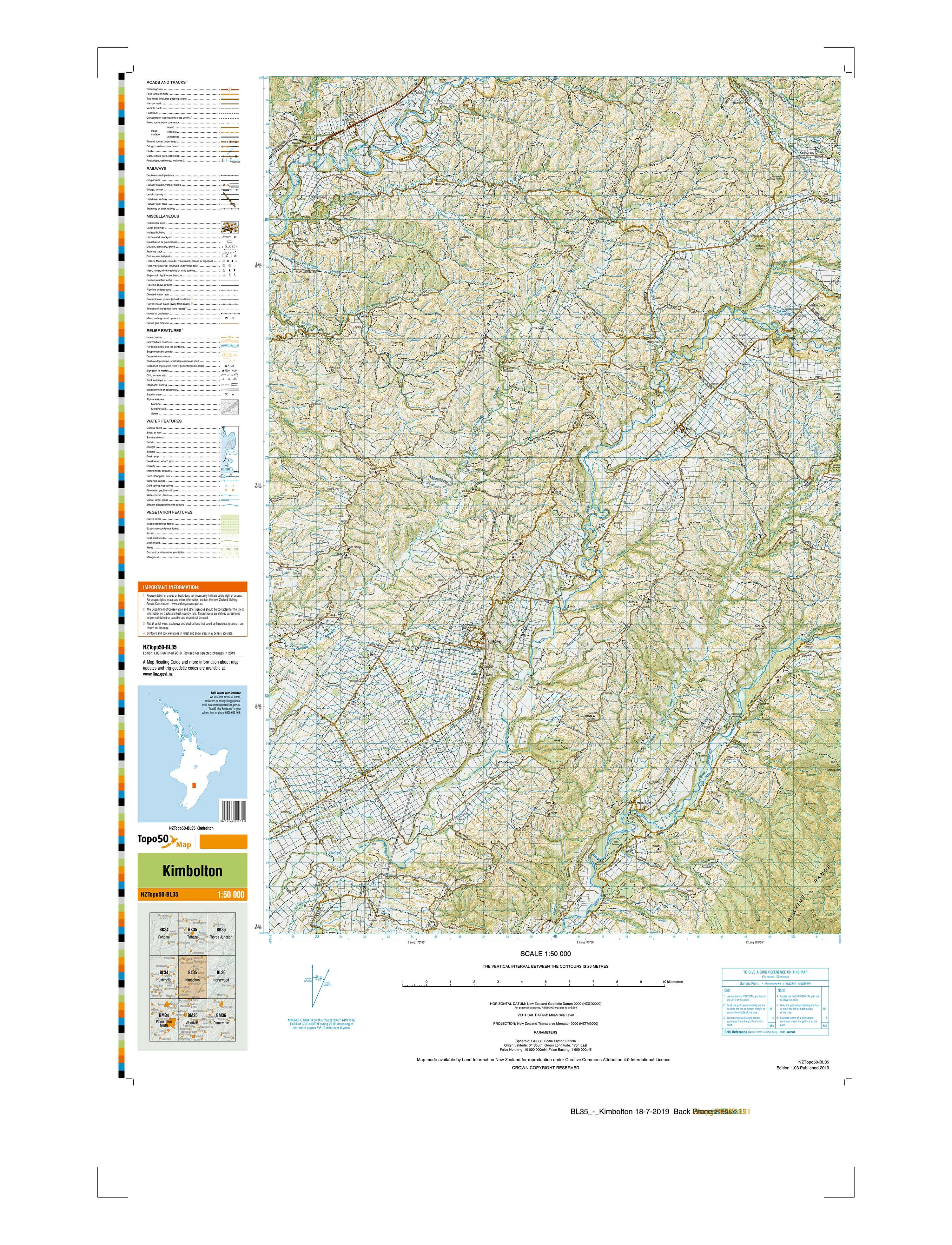 BL35 - Kimbolton Topo50 map