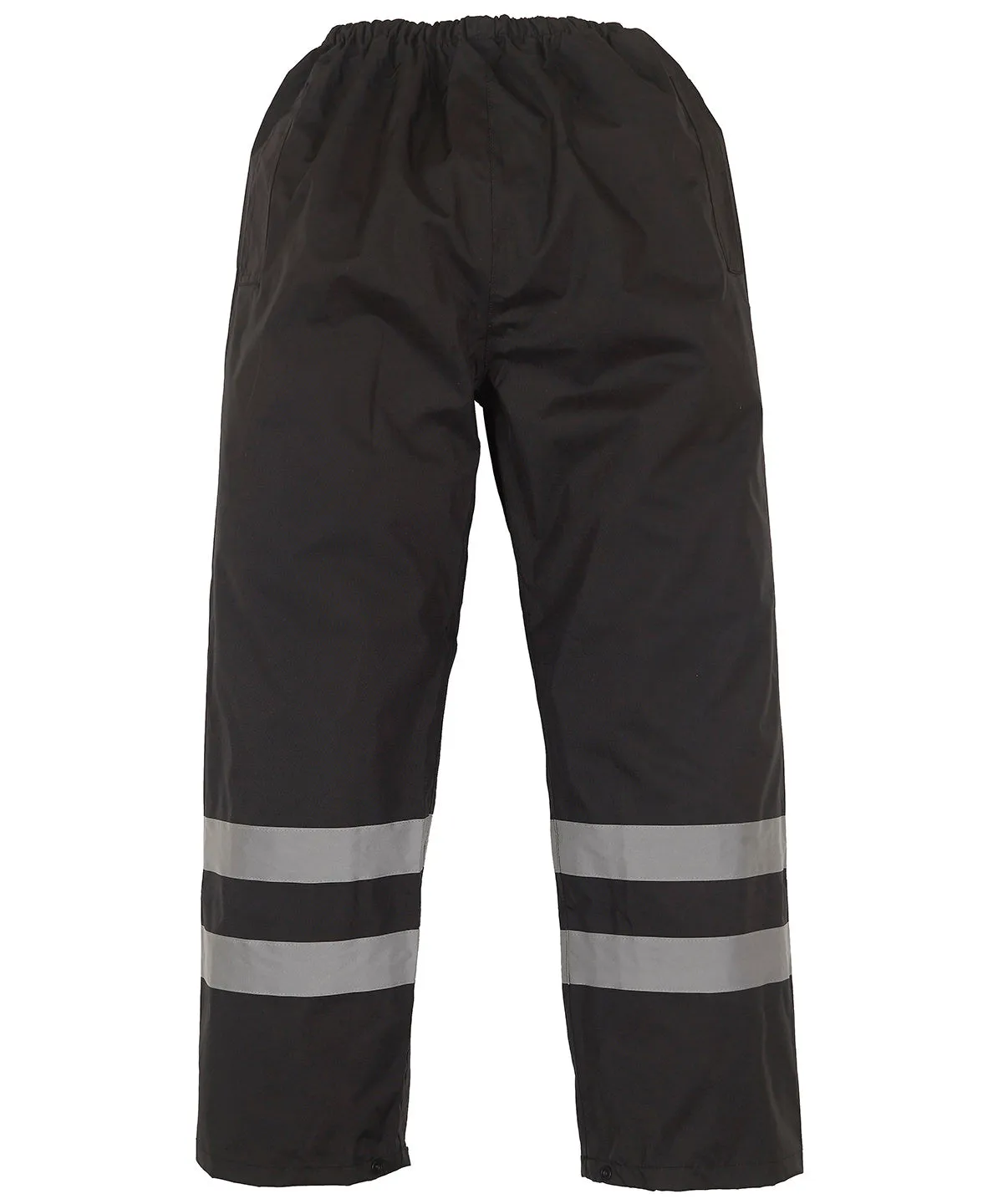 Black - Hi-vis waterproof overtrousers (HVS461)