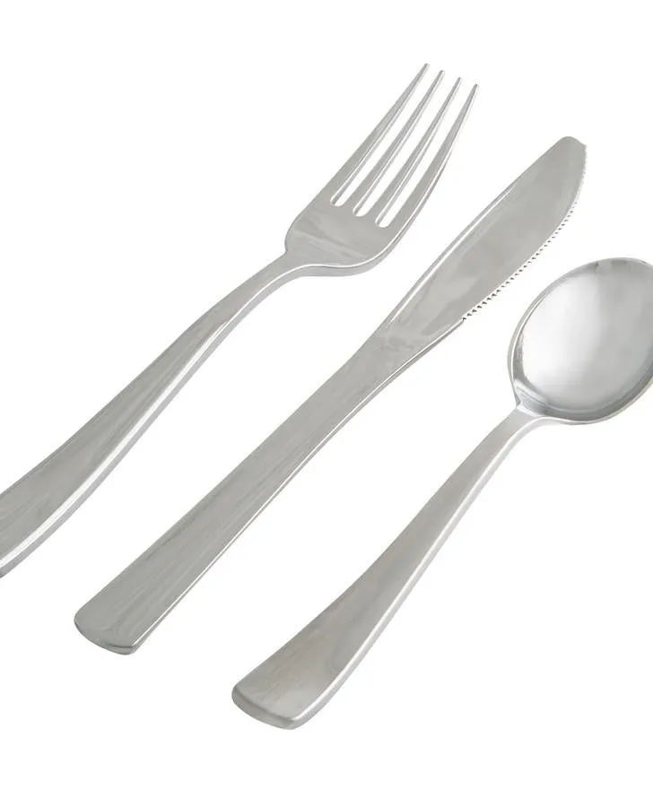 Blush Silver Coupe Pattern 56 Pc Party Set (Setting for 8)