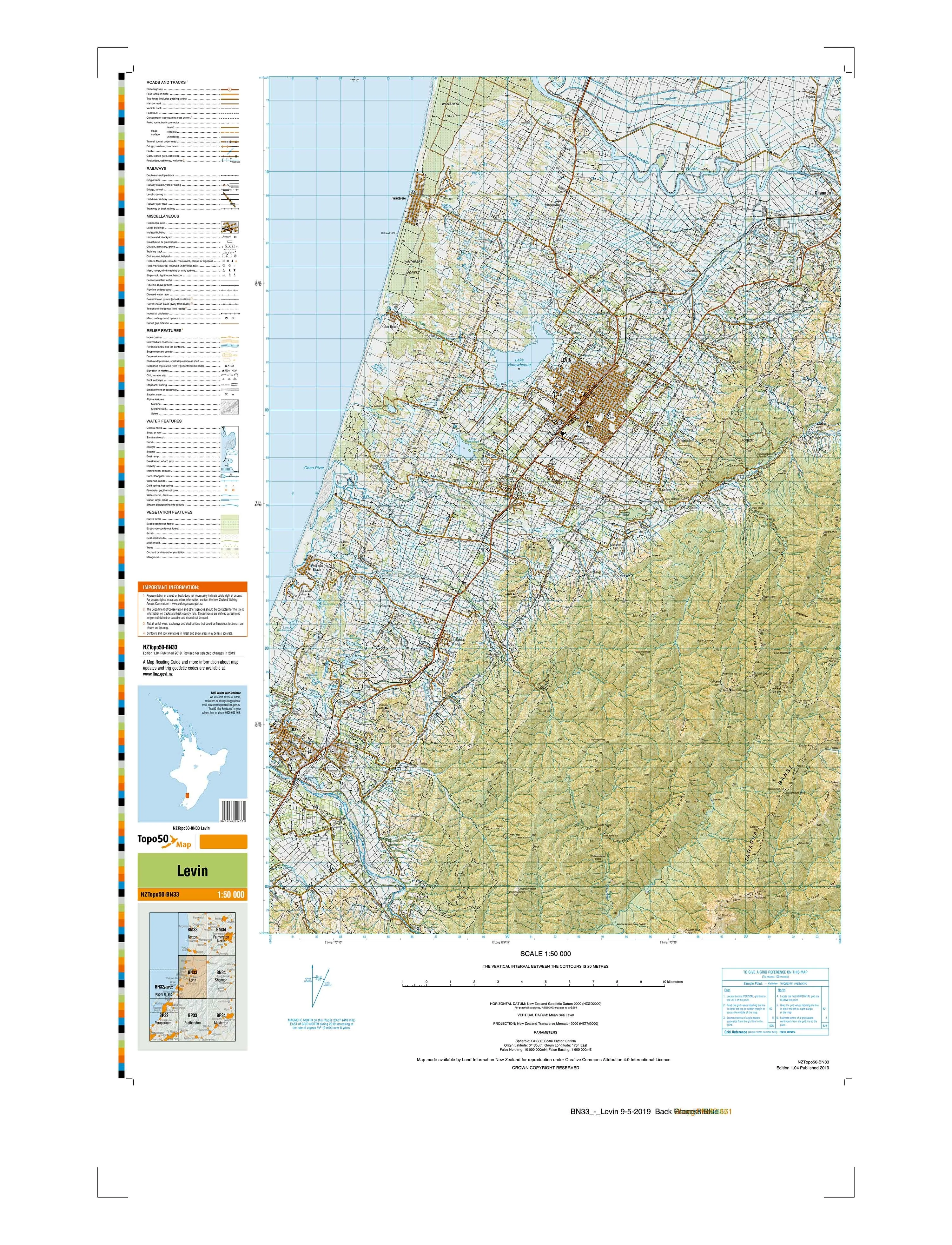 BN33 - Levin Topo50 map