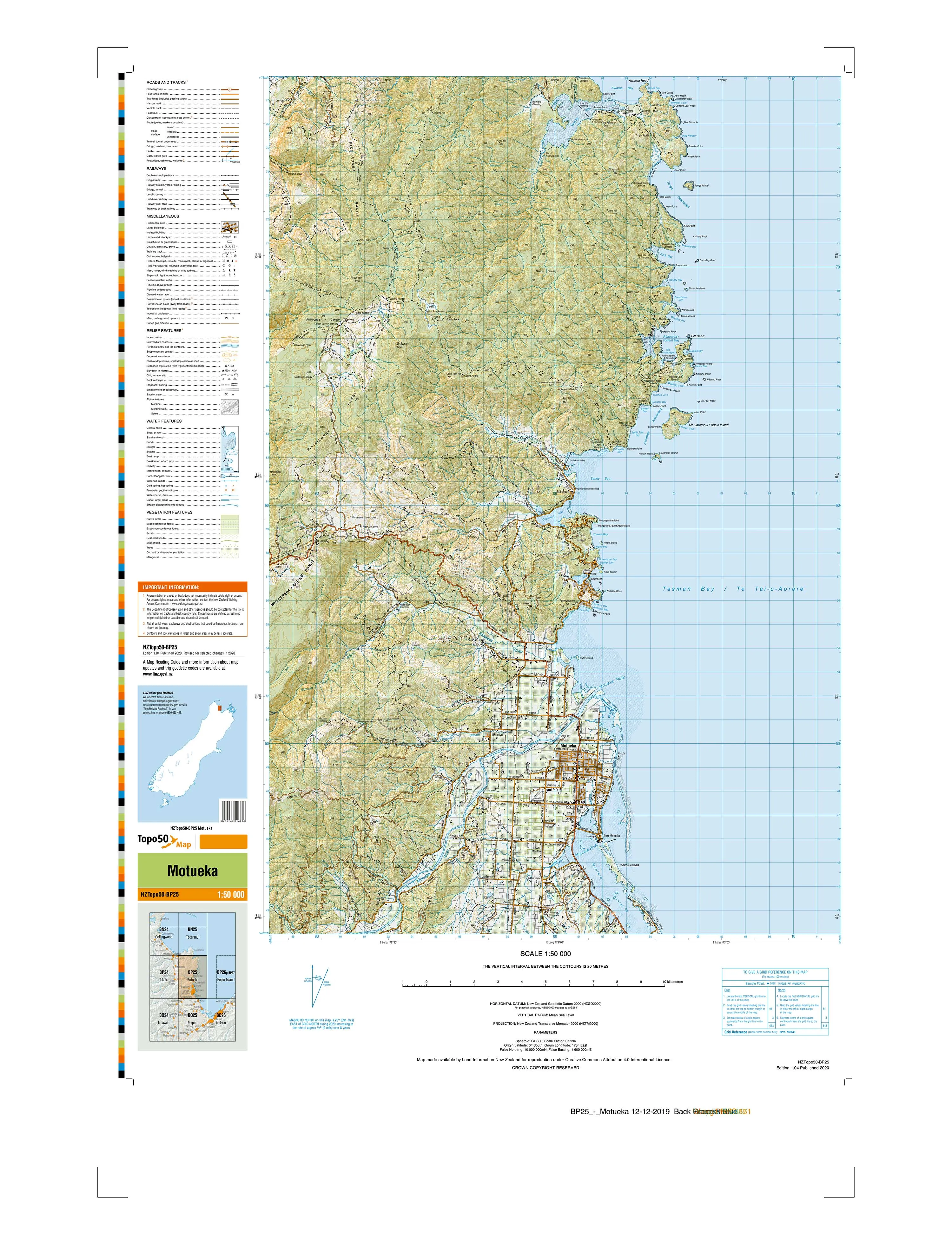 BP25 - Motueka Topo50 map