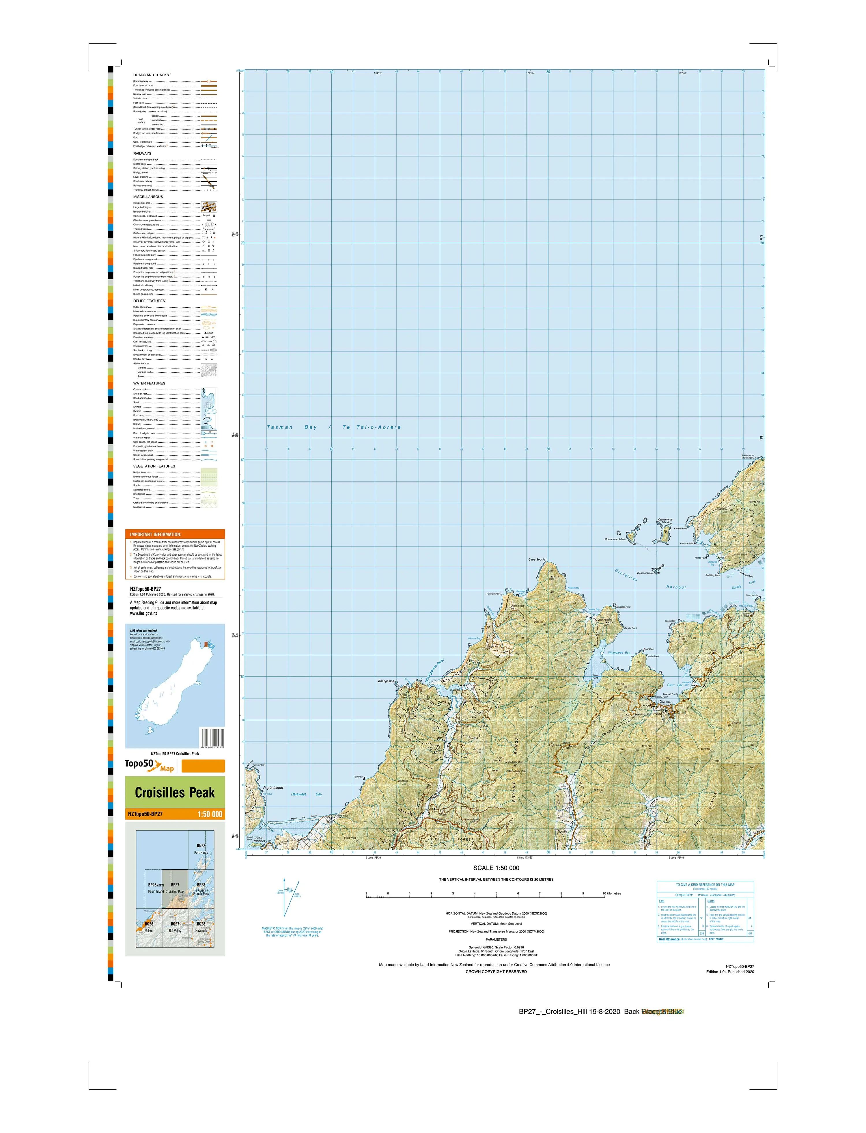 BP27 - Croisilles Peak Topo50 map