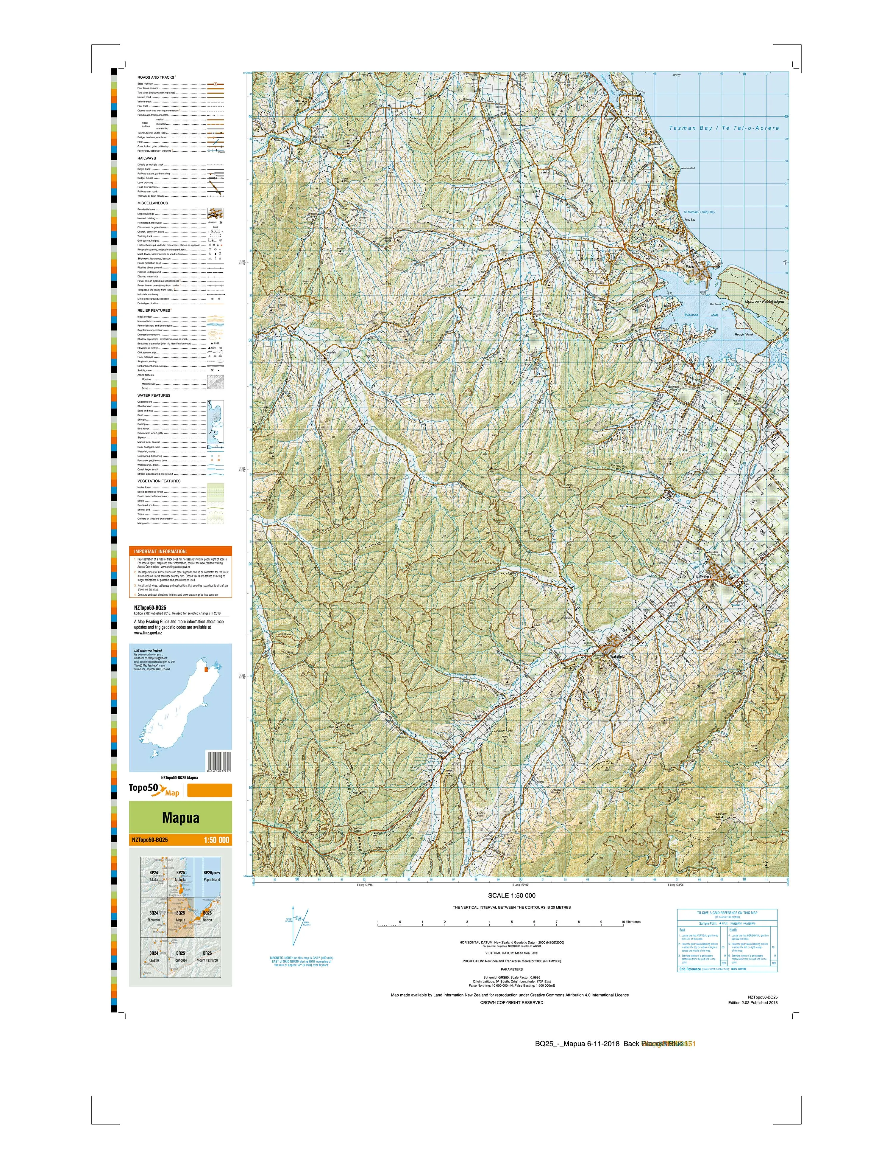 BQ25 - Mapua Topo50 map