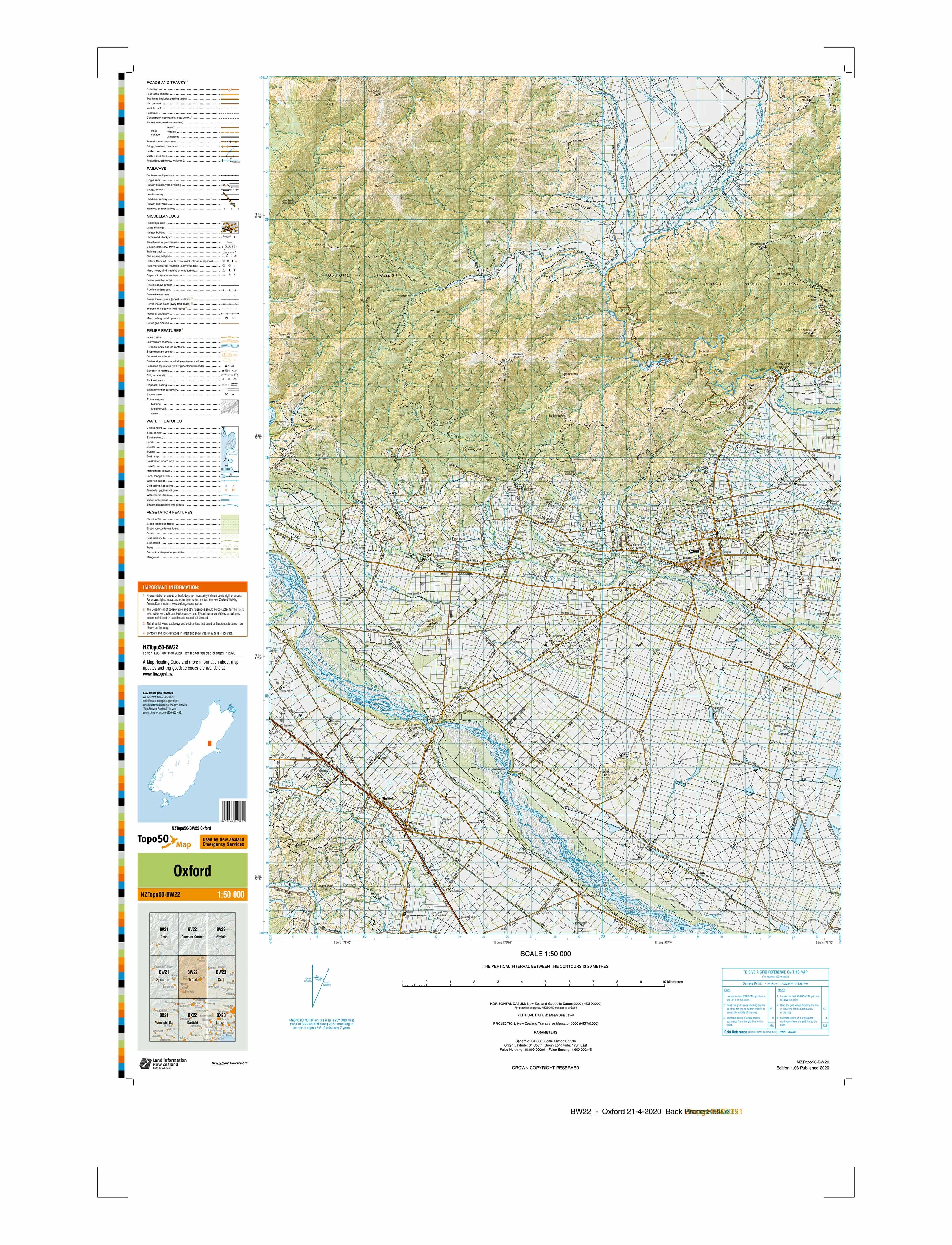 BW22 - Oxford Topo50 map