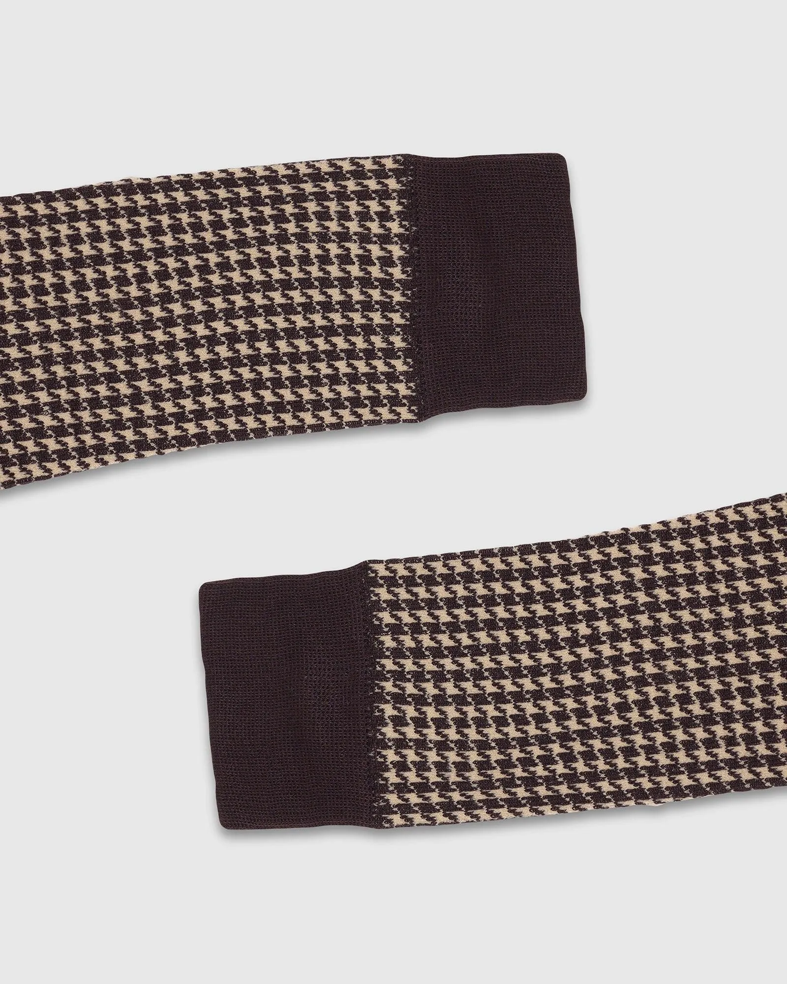 Cotton Brown Printed Socks - Tesla