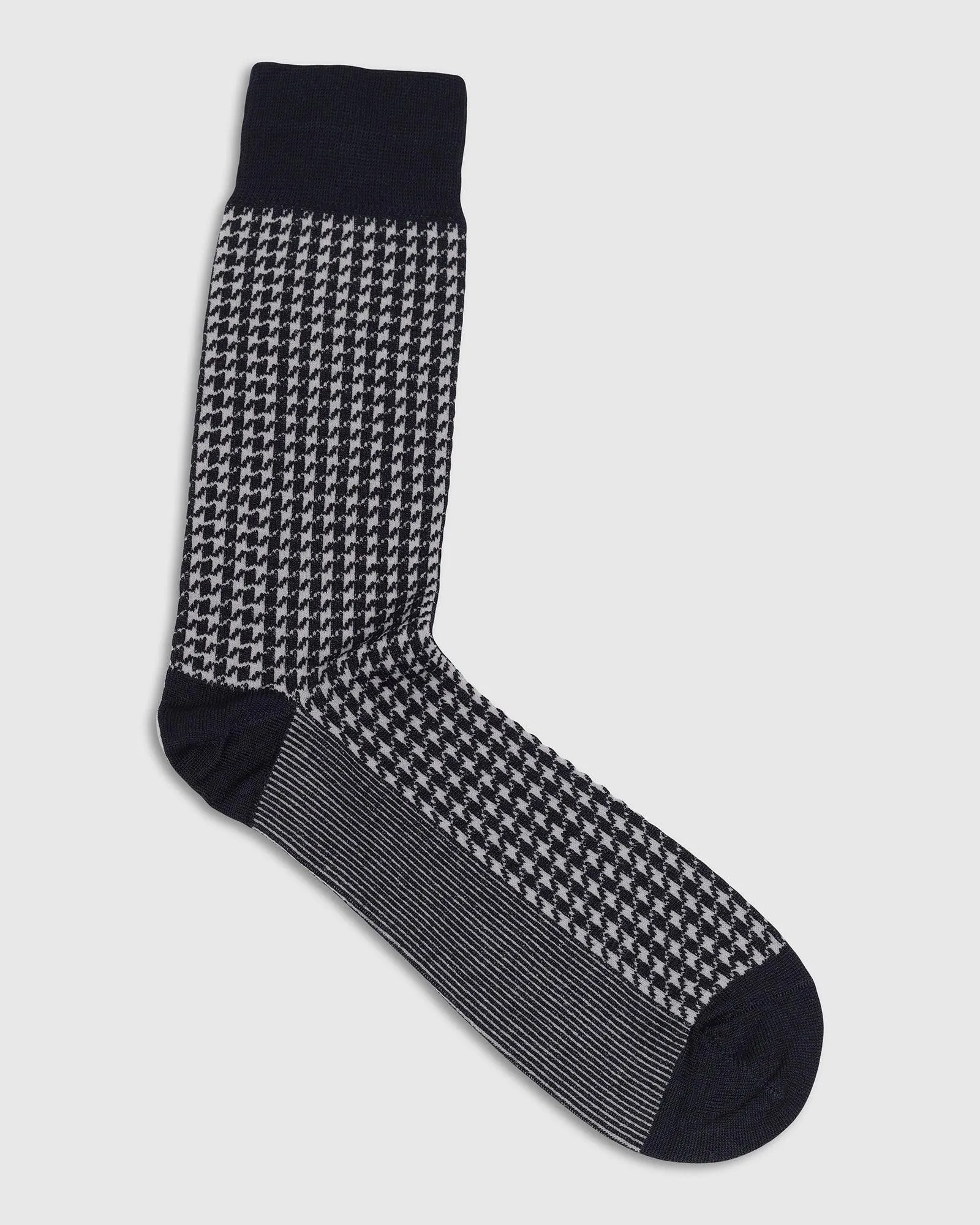 Cotton Dark Navy Printed Socks - Tesla