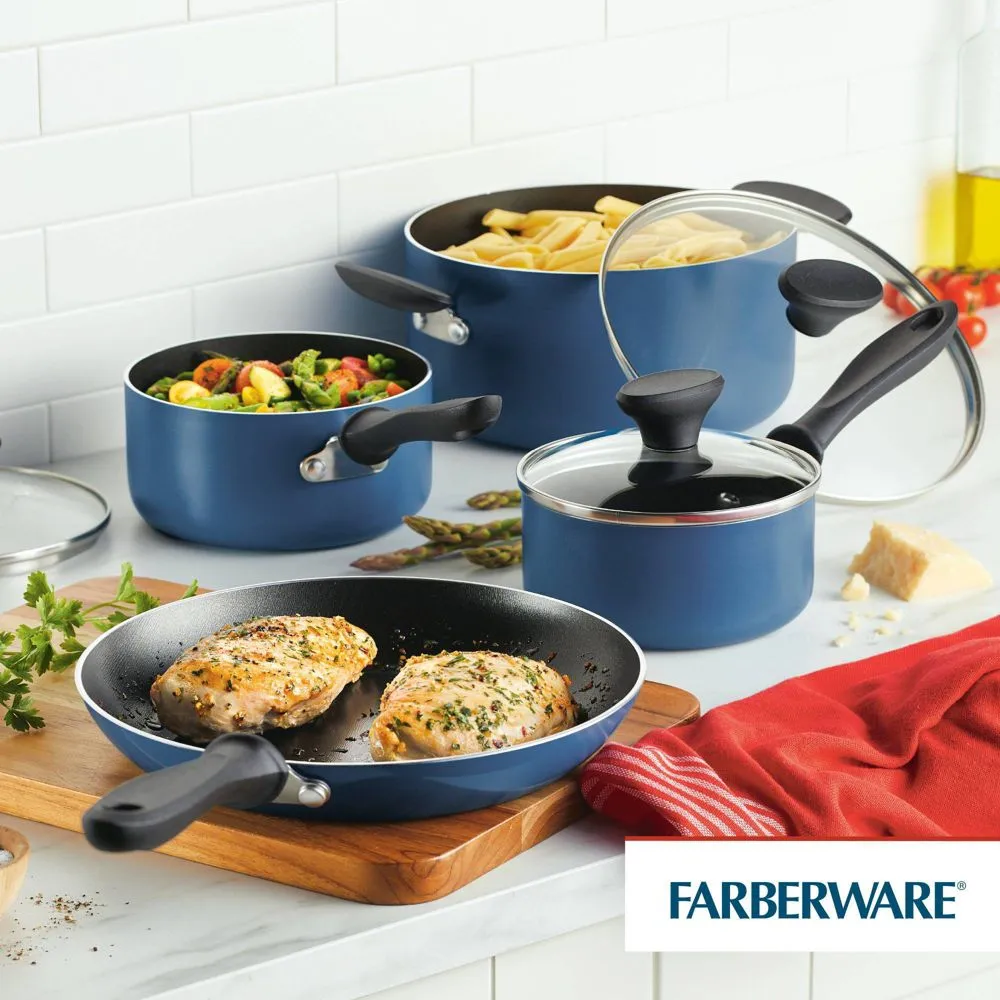 Farberware Reliance 12pc Nonstick Cookware Set Blue