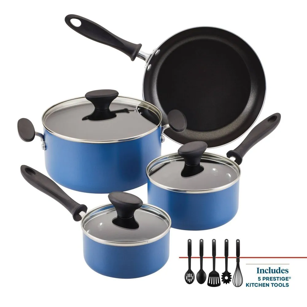 Farberware Reliance 12pc Nonstick Cookware Set Blue