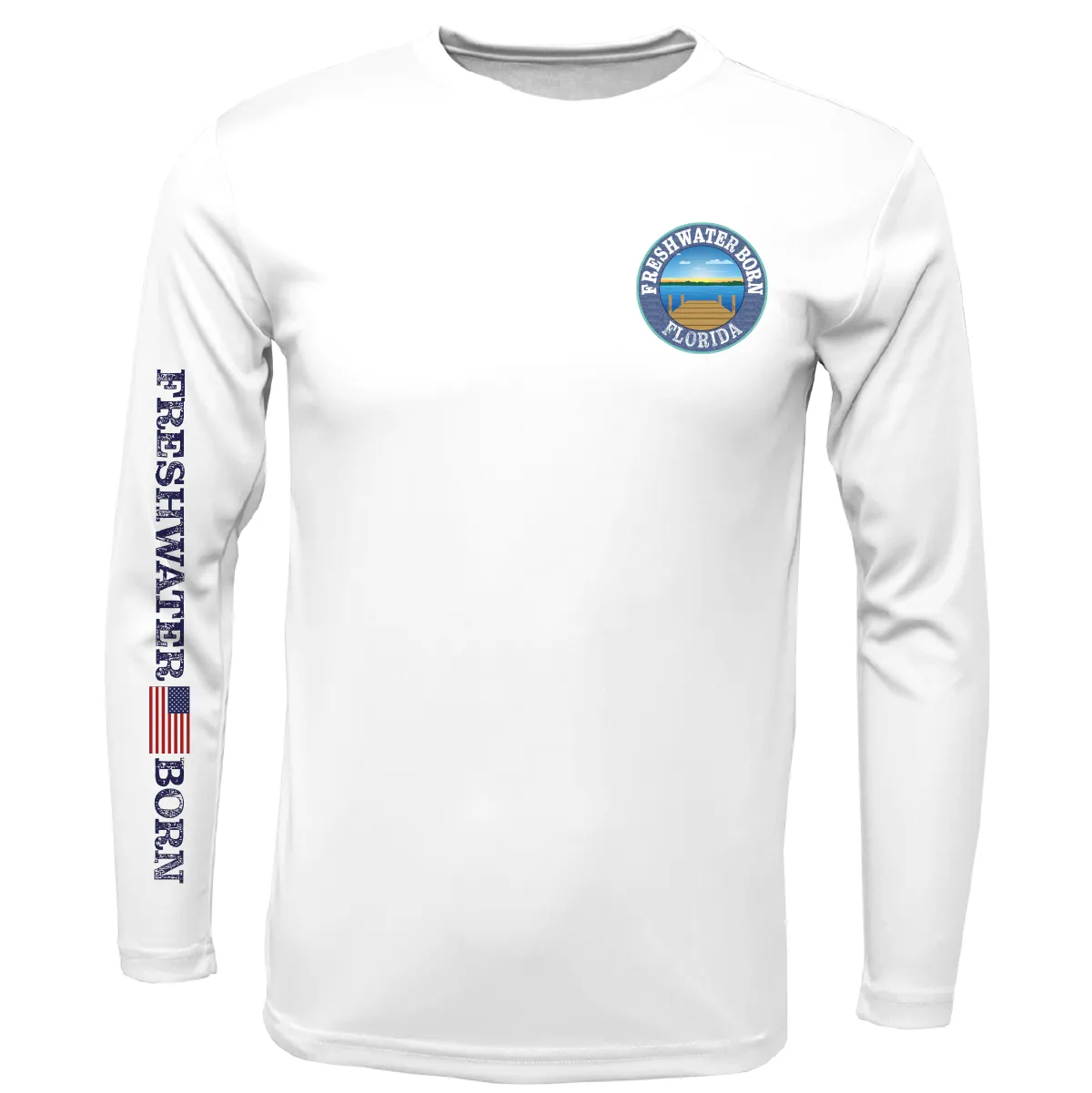 Florida Freshwater Born "All For Rum and Rum For All" Girl's Long Sleeve UPF 50  Dry-Fit Shirt