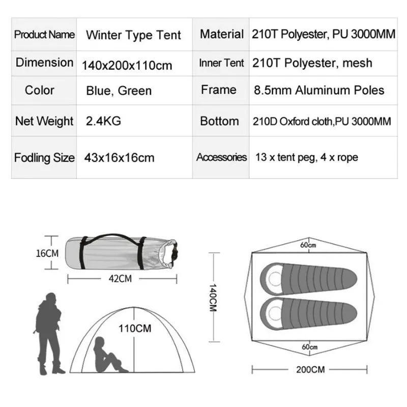 Four-Season Tent with Snow Skirt