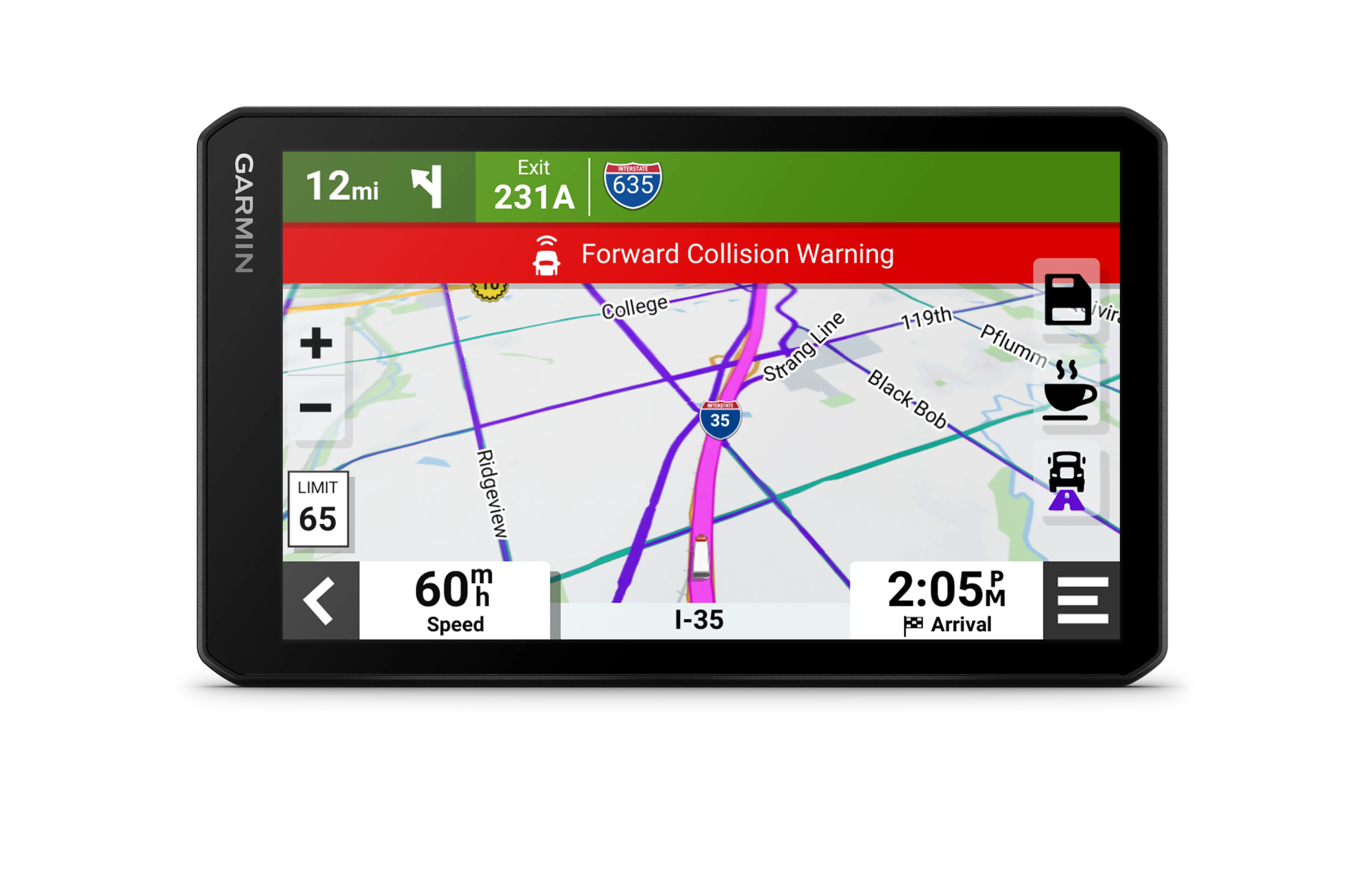 Garmin dezlCam OTR710 Trucking Navigator with Built-in DashCam, Automatic Incident Detection, High-Resolution Birdseye Satellite Imagery