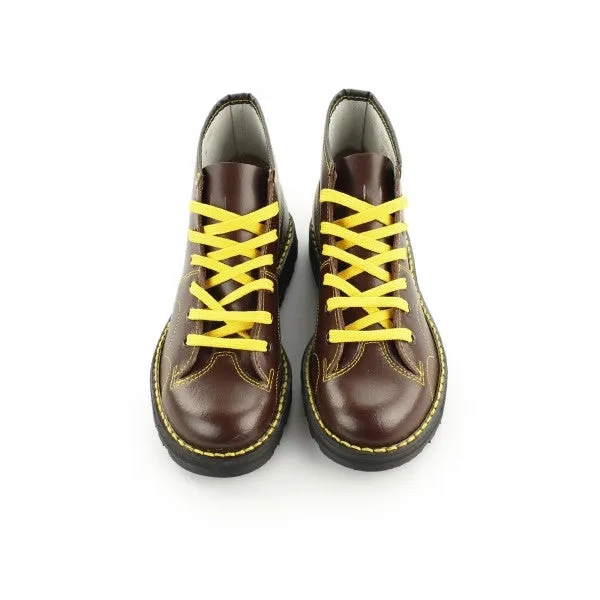 Grafters Wine Leather Monkey Boots