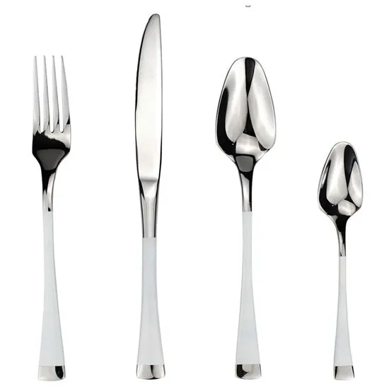 High Grade Elegant Glossy Stainless Steel Dinnerware 4pcs in 1 Set Delicate Cutlery Tableware