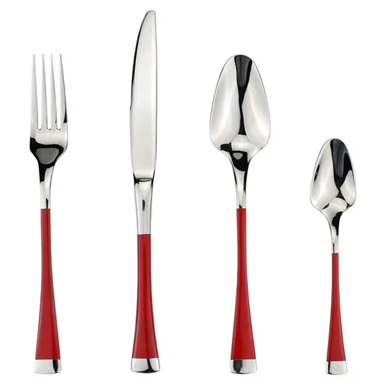 High Grade Elegant Glossy Stainless Steel Dinnerware 4pcs in 1 Set Delicate Cutlery Tableware