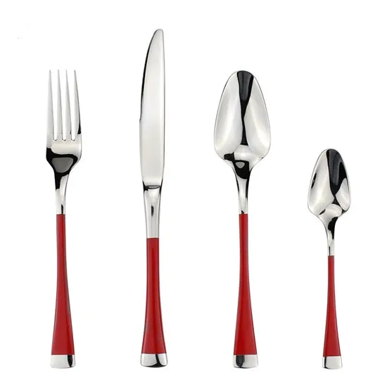 High Grade Elegant Glossy Stainless Steel Dinnerware 4pcs in 1 Set Delicate Cutlery Tableware