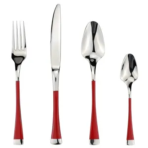 High Grade Elegant Glossy Stainless Steel Dinnerware 4pcs in 1 Set Delicate Cutlery Tableware