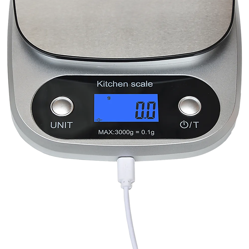 High Precision 0.1g Kitchen Scale Digital 3KG, Rechargable