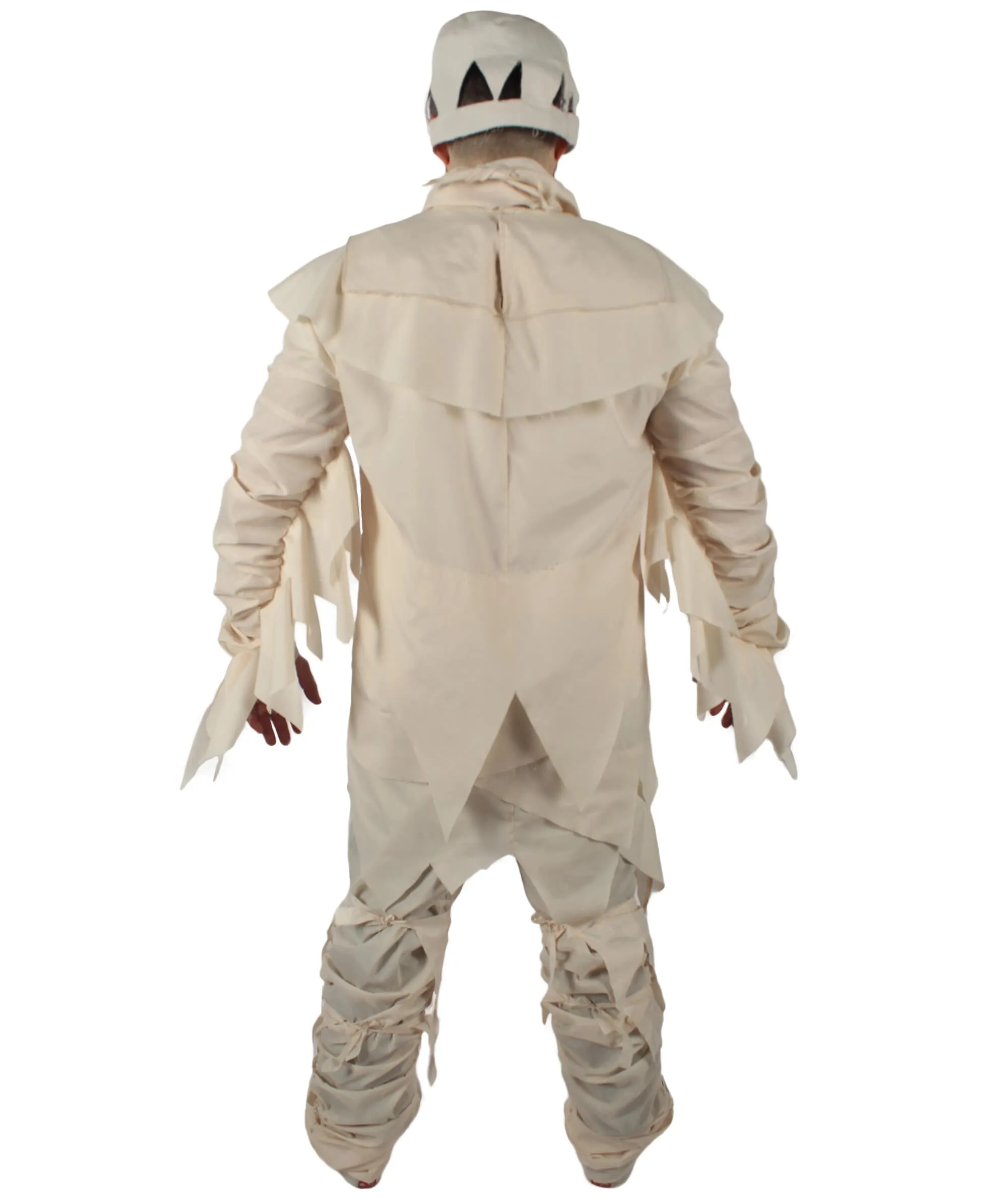 HPO Adult Unisex Mummy Cream White Tattered Strips Costume