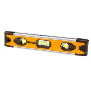 INGCO Magnetic Mini Spirit Level with 3 Bubble Leveller 45°/90°/180°, for Levelling, Furniture & Construction