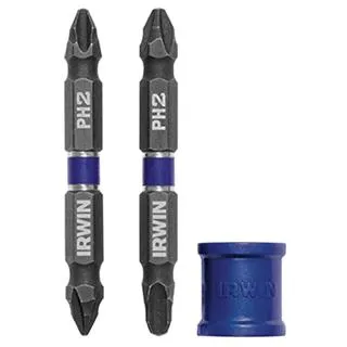 Irwin Double-Ended Bit Sets with Magnetic Screw-Hold Attachment Sets 1/4" Shank