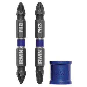 Irwin Double-Ended Bit Sets with Magnetic Screw-Hold Attachment Sets 1/4" Shank