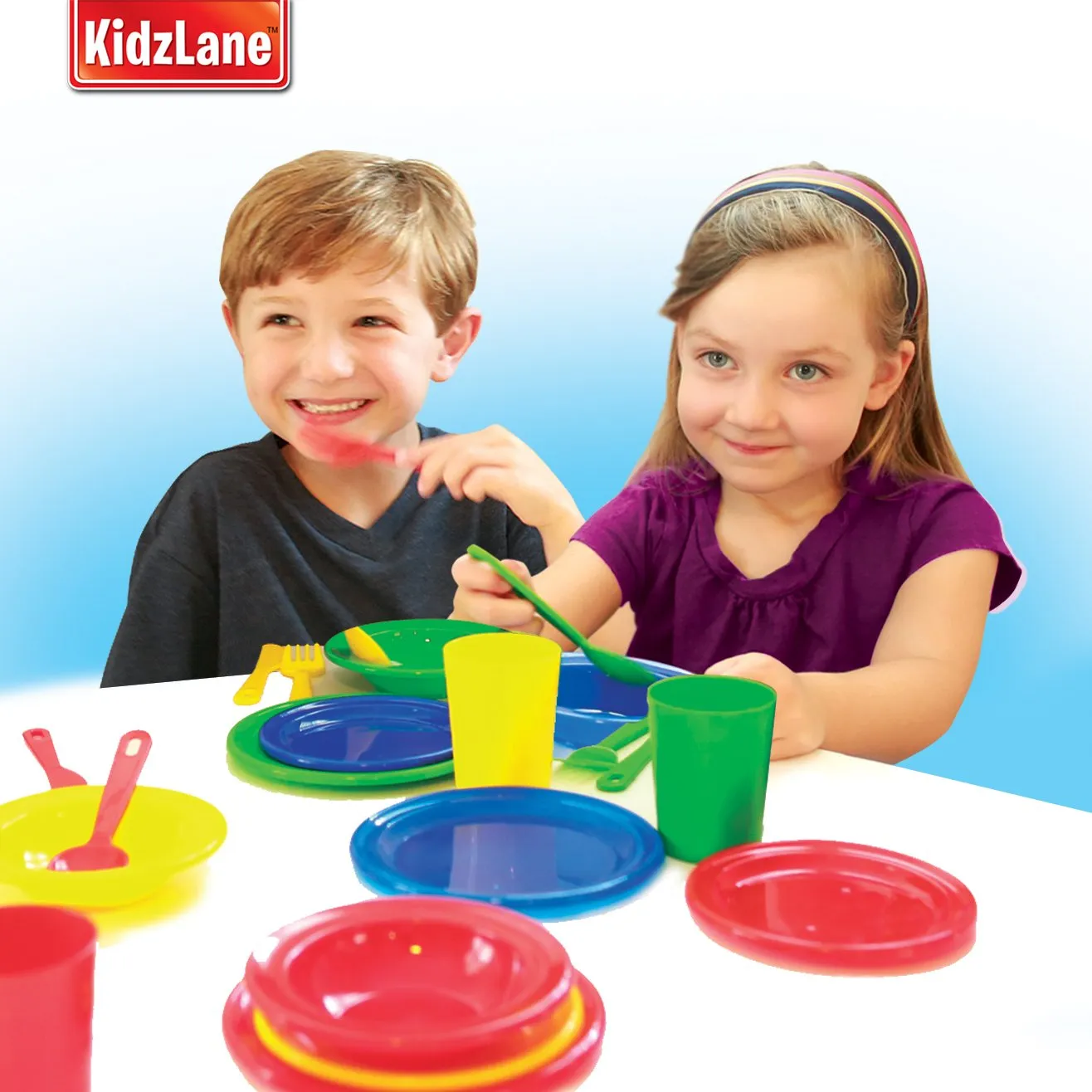 Kidzlane Kids and Toddler Dishes | Kids Play Kitchen Accessories Set | BPA Free