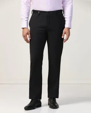 Luxe Slim Comfort B-95 Formal Black Solid Trouser - Lamborghini