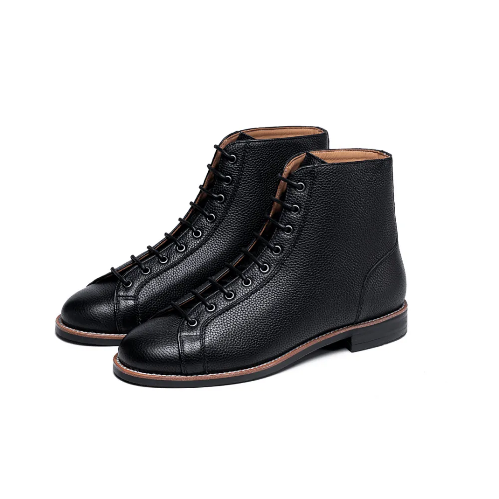 Men's Grain Leather Lace-to-Toe Boots