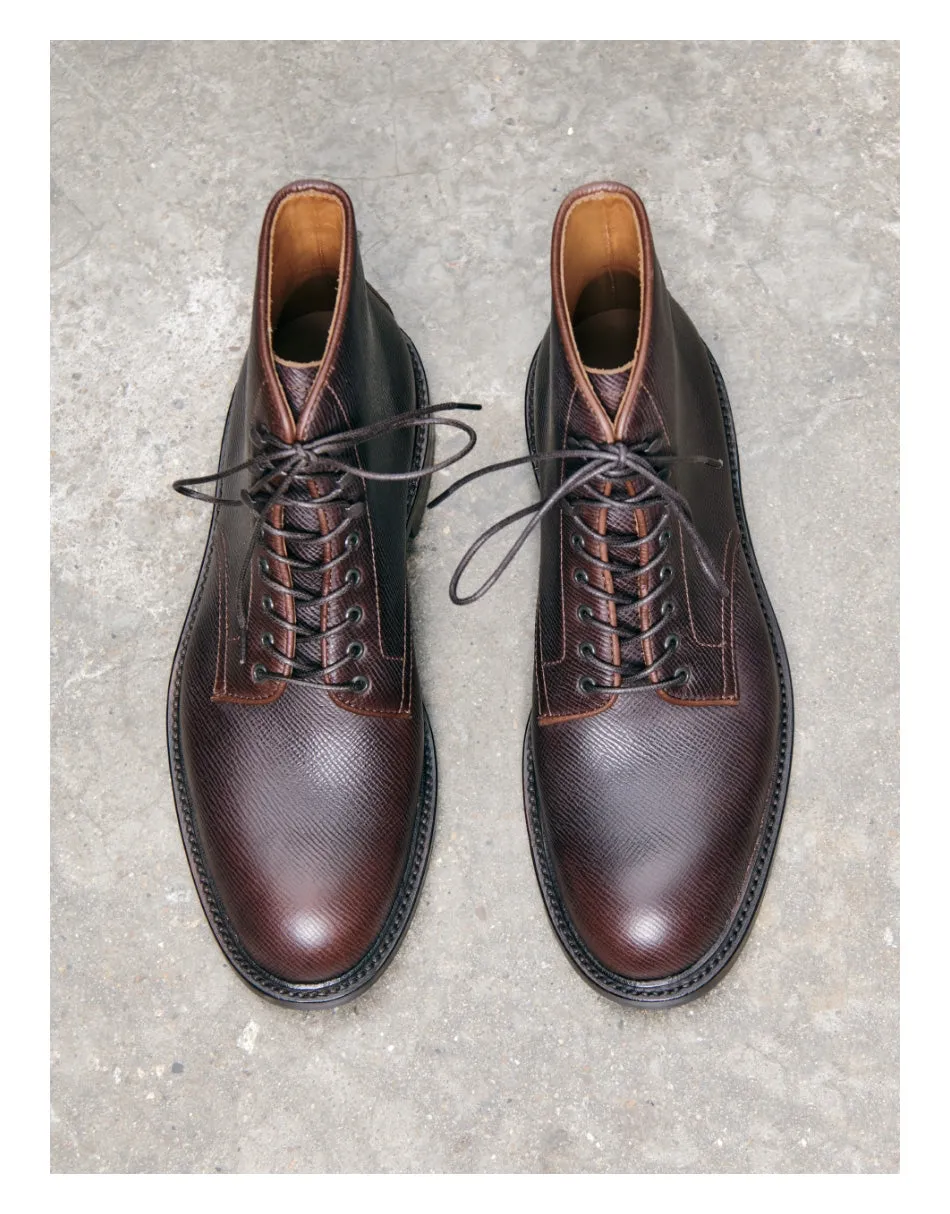 Men's Textured Leather Derby Boots