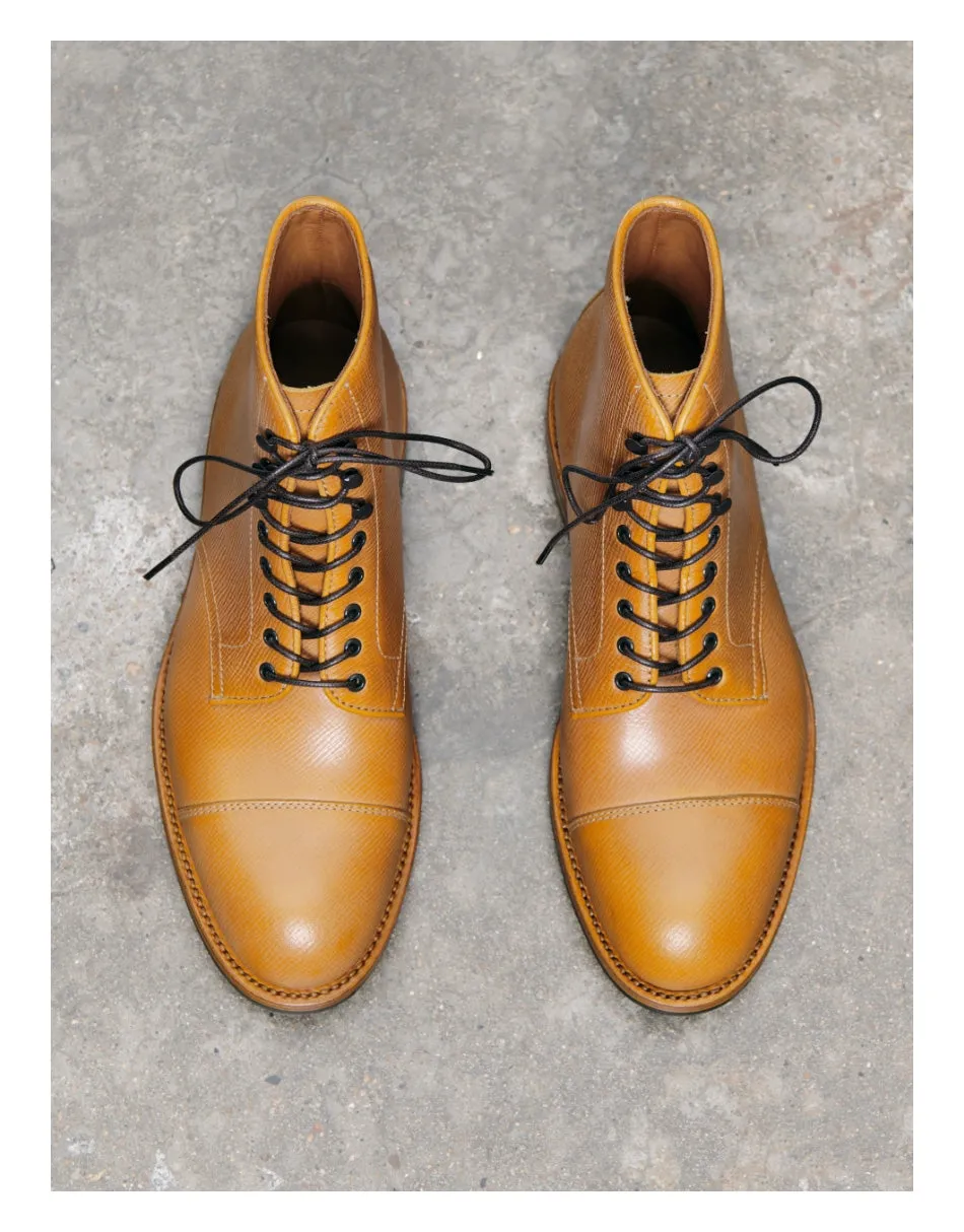 Men's Textured Leather Derby Boots