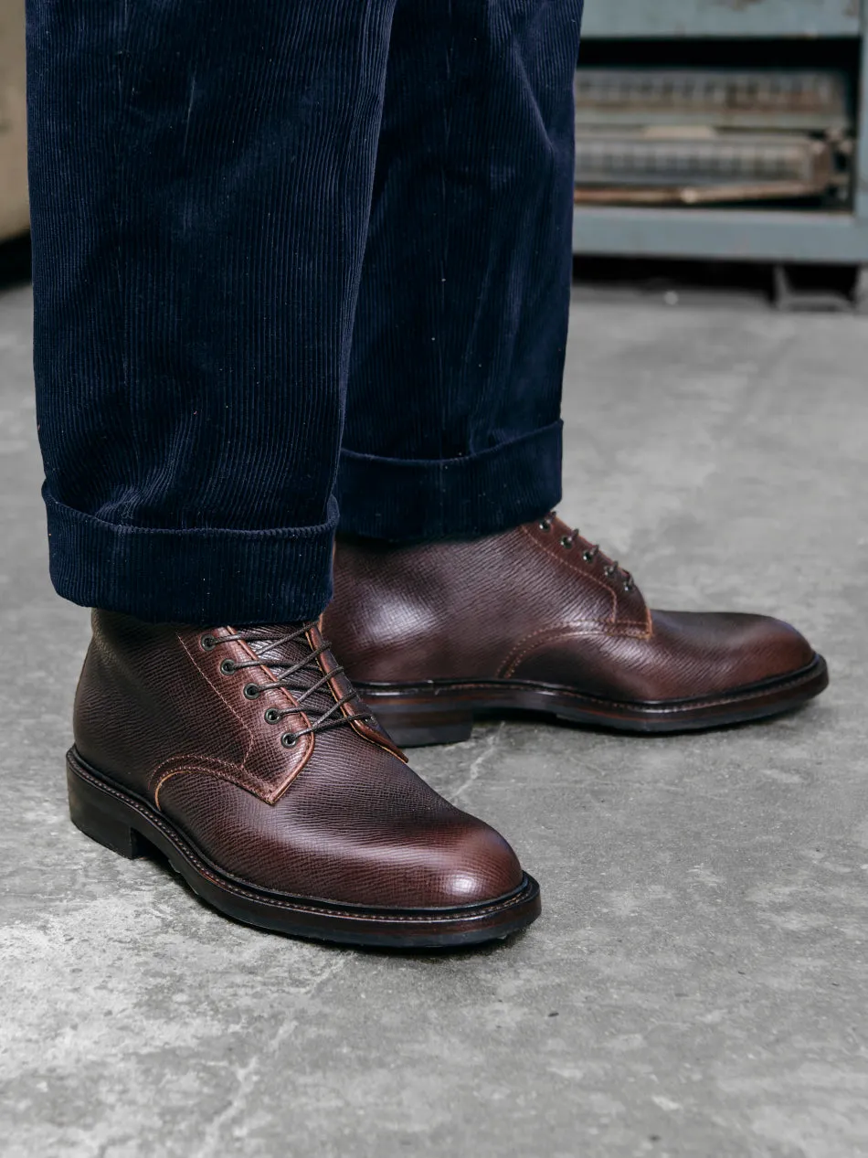 Men's Textured Leather Derby Boots