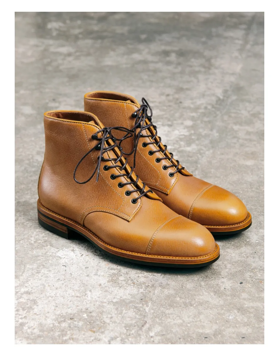 Men's Textured Leather Derby Boots