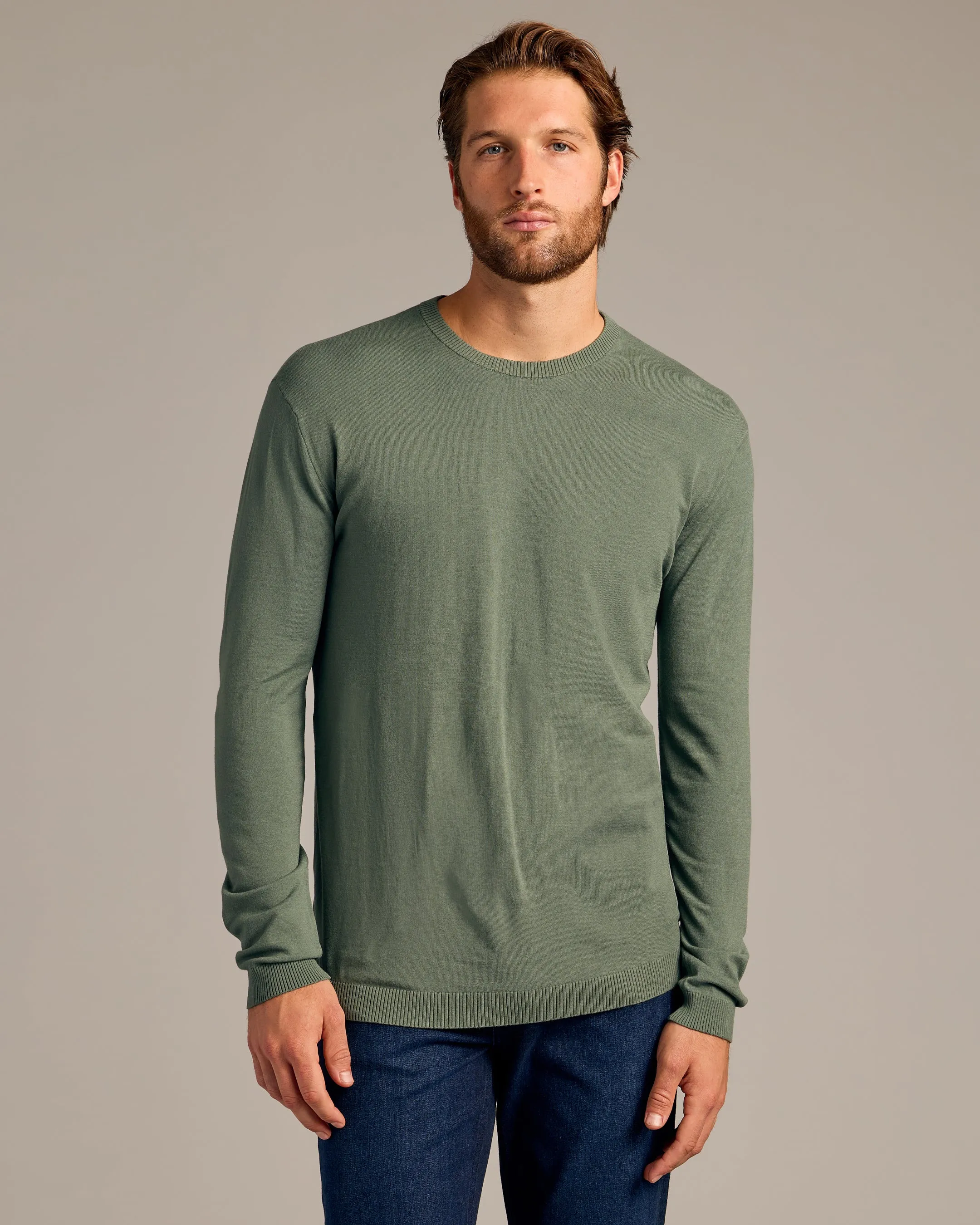 Moss Dressy Crew Neck Sweater