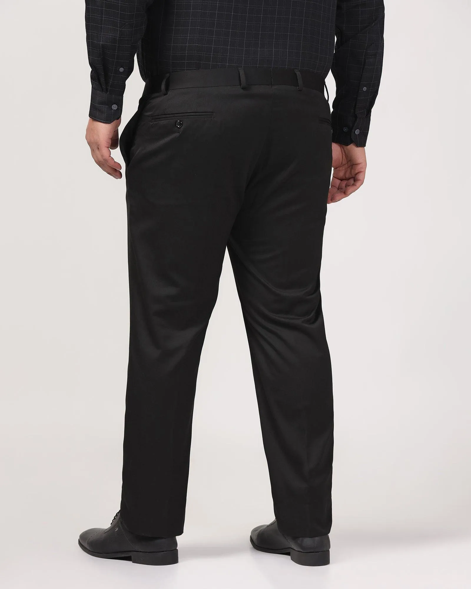 Must Haves Slim Comfort B-95 Formal Black Solid Trouser - Tisot