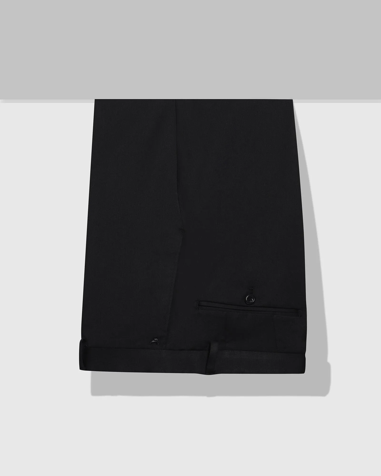 Must Haves Slim Comfort B-95 Formal Black Solid Trouser - Tisot